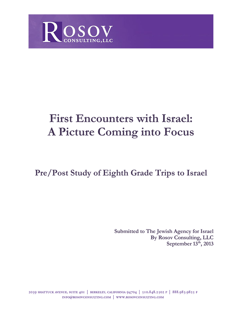 First Encounters with Israel: A Picture Coming into Focus
